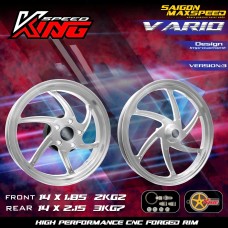 Cặp Mâm Nhôm CNC KINGSPEED Honda Vario / Click V.3 (chính hãng)